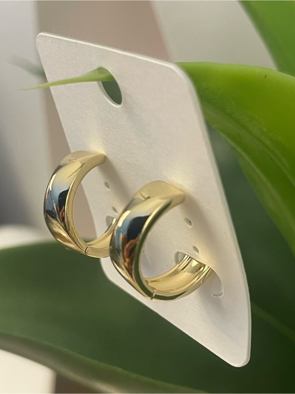 Gold Hoop Huggie Earrings - Classic Women Jewelry